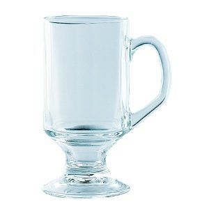 Footed Glass Coffee Mug 29cl