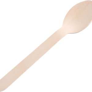 Economy Birch Wood Spoon 6.25″ 16cm (1000 pack)