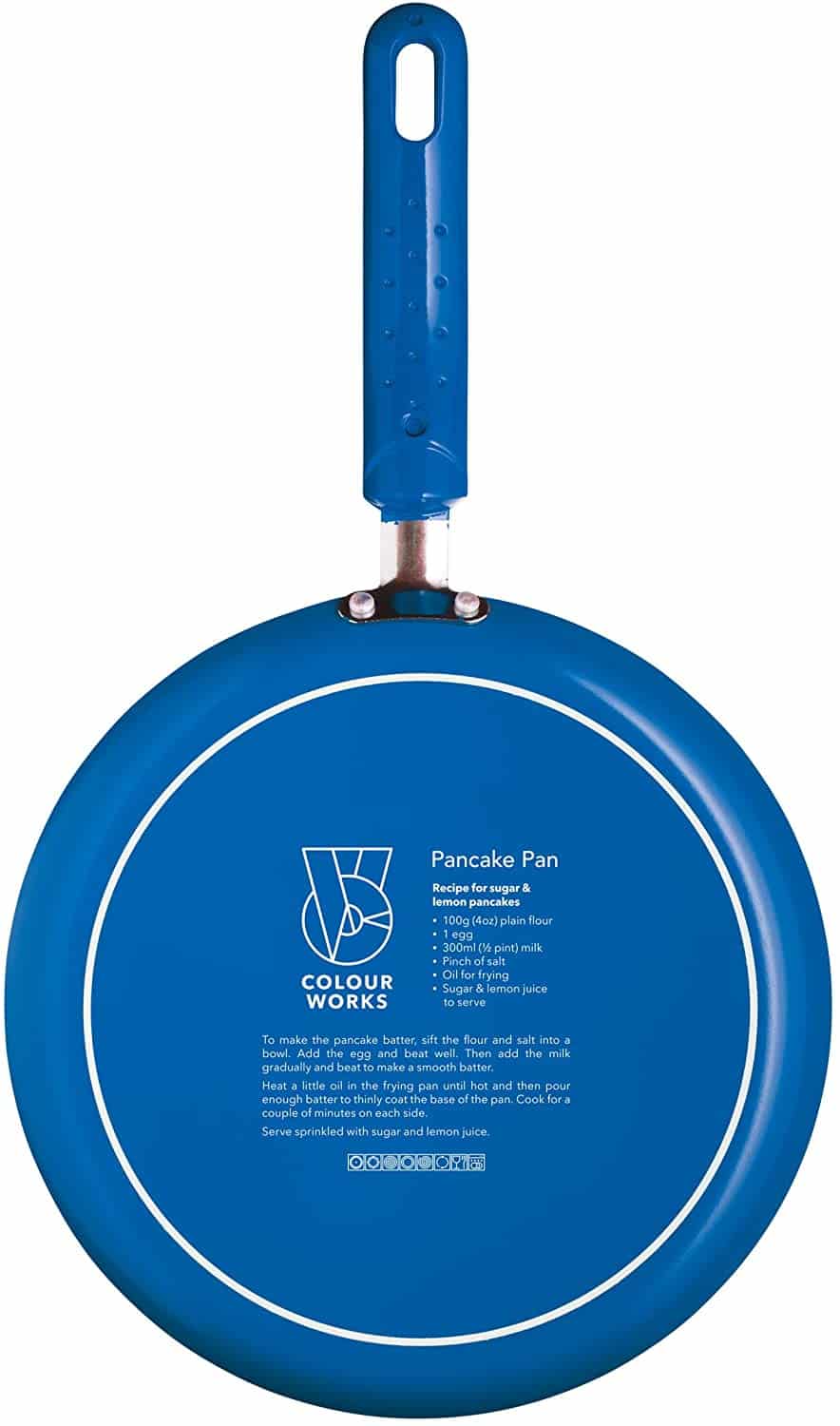 Colourworks Blue Crêpe Pan with Soft Grip Handle - Image 2