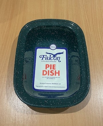 Falcon Housewares 24cm Green Speckled Enamel Pie Dish