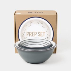 Falcon Homeware Pigeon Grey Enamel Prep Set