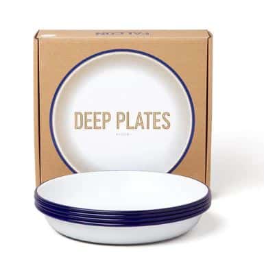 Falcon Homeware Pigeon Grey Enamel Deep Plate Set - Image 3