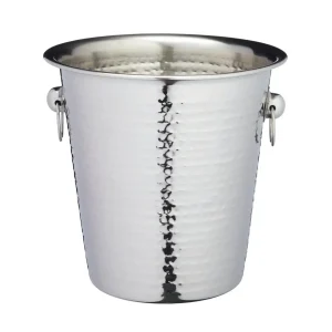 BarCraft Hammered Steel Champagne Bucket
