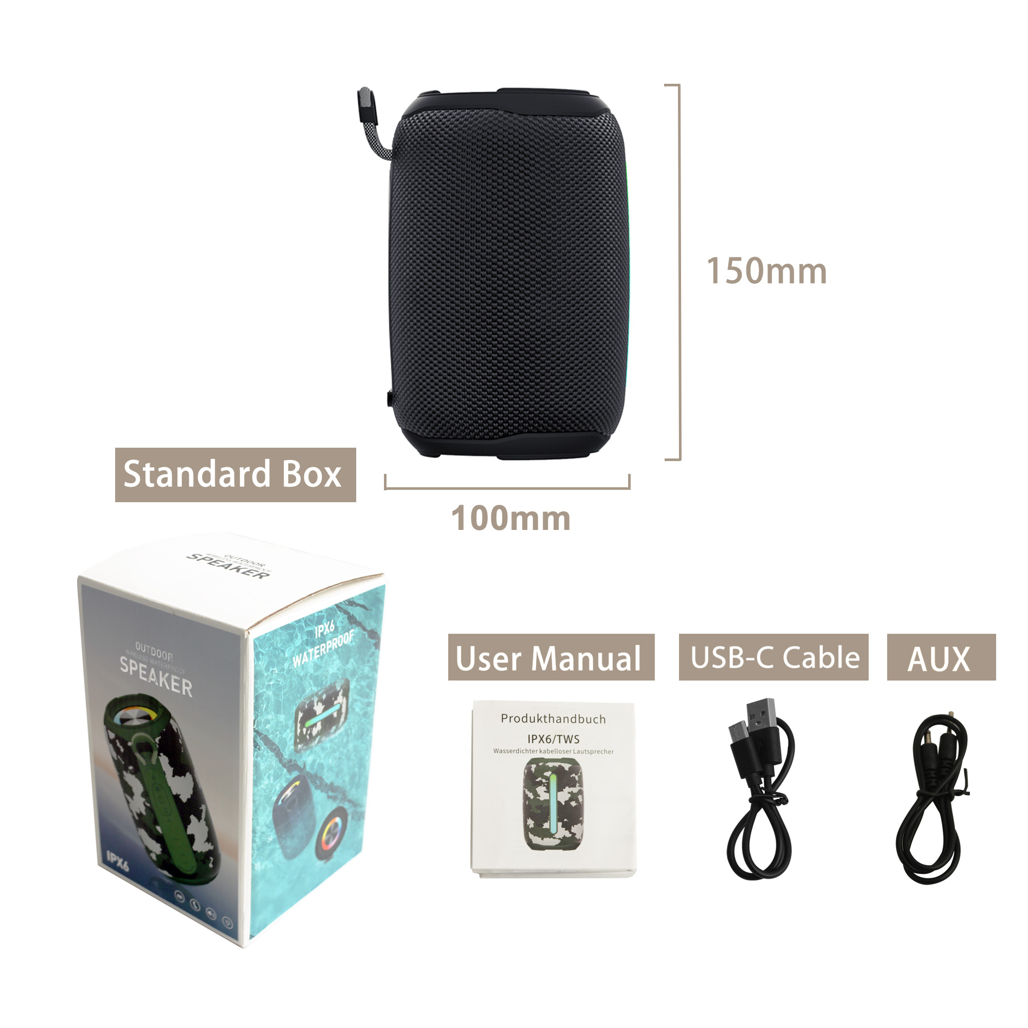 12W Outdoor Waterproof Bluetooth Speaker - Image 5