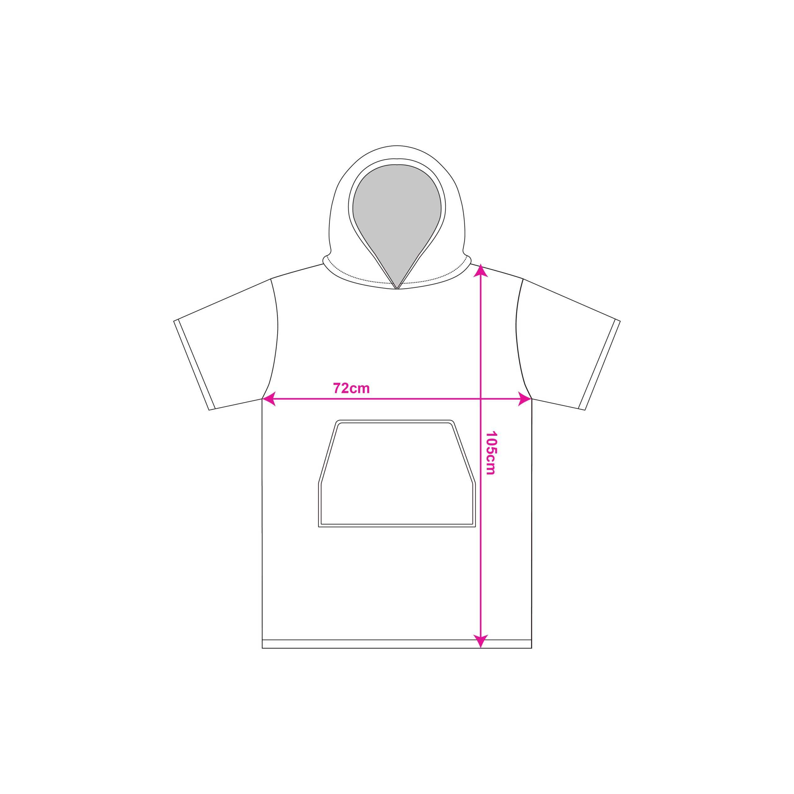 100% Microfibre Sublimation Hooded Change Towel - Image 7