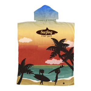 100% Cotton Sublimation Hoody Towel Surf Poncho