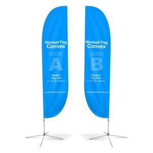 Medium(70.4*300cm) Convex Feather Banners 13ft