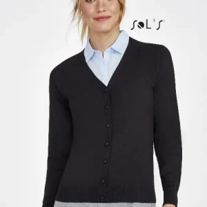 Cardigan V Neck women’s GOLDEN  KNITTED CARDIGAN