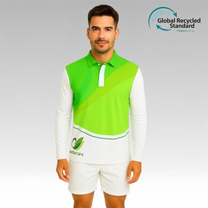 Unisex Adults RPET Micro Mesh Sublimated Basic Long Sleeves POLO
