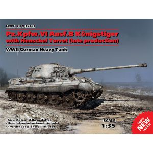 ICM Pz.Kpfw.VI Ausf.B King Tiger with Henschel Turret Late Production WWII German Heavy Tank 1/35 Scale 35363 (D) Spring Cleaning