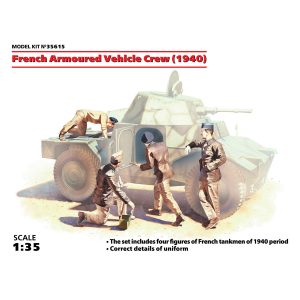 ICM French Armoured Vehicle Crew 1940 with 4 Figures 1/35 Scale 35615