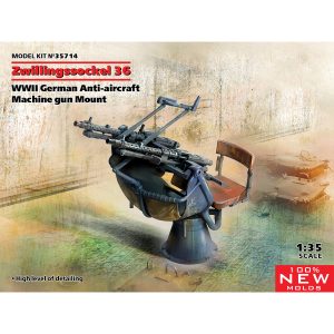 ICM Zwillingssockel 36 WWII German Anti-aircraft Machine Gun Mount 1/35 Scale 35714