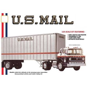 AMT Ford C600 US Mail Truck with USPS Trailer 1/25 Scale 1326