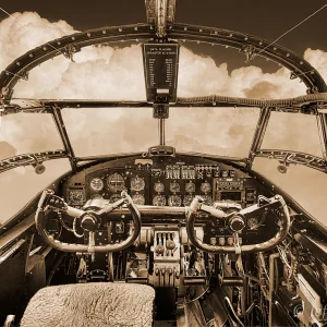 Avro Lancaster Mk.X Cockpit 17×22 Print JSP17317