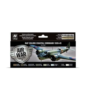 Vallejo RAF Colors Coastal Command 1939-415 Paint Set of 8 71148