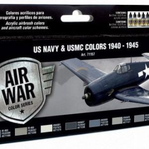 Vallejo US Navy and USMC Colors WWII 1940-1945 Set of 8 Paints VAL 71157
